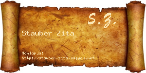 Stauber Zita névjegykártya